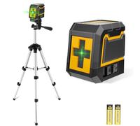 ASOBRIS Laser-Level-with-Tripod, Green Cross Line Laser with Tripod Self-Leveling, Lazer Leveler Tool for Picture HangingConstruction Floor Tile Wall, Home Renovation, Indoor Project, Battery Included