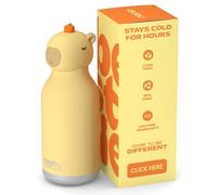 asobu Bestie Capybara Water Bottle, Cute Collectible Character, BPA Free | 16 oz, Stays Cold 24 Hours, Double Wall Vacuum Insulation, Food Grade Stainless Steel, Leak Proof, Great Gift Idea