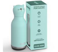 asobu Bestie Cat Leakproof Stainless Steel Bottle for Kids Flip Straw Lid 500 ml