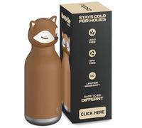 Asobu Bestie Fox Leakproof Kids Bottle Flip Straw Stainless Steel Insulated 500 ml