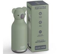 asobu Bestie Insulated Water Bottle, Stainless Steel Water Bottle with Removable Soft Animal Head for Kids and Teens with Reusable Flexible Straw (Coala)