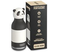 asobu Bestie Panda Water Bottle, Cute Collectible Character, BPA Free | 16 oz, Stays Cold 24 Hours, Double Wall Vacuum Insulation, Food Grade Stainless Steel, Leak Proof, Great Gift Idea