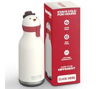 asobu Bestie Snowman Leakproof Bottle for Kids Stainless Steel Insulated Straw 500 ml