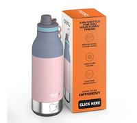 Asobu Dog Barky Bottle a Stainless Steel Insulated Water Bottle for a Human with Removable Dog Water Bowl and Food Storage Bowl 34 Ounce