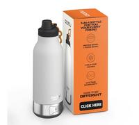 Asobu - Dog Bowl Buddy - Edelstahlflasche with 2 Näpfen white