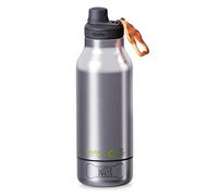 ASOBU - Dog Bowl Buddy - Recycled Stainless Steel Bottle with 2 Bowls Silver