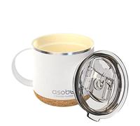 Asobu Infinite Stainless Steel Insulated Coffee Mug with Inner Ceramic Coating and Cork Coaster