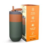 asobu Orbit 30oz/900ml Water Bottle, Sleek Insulated Bottle with Pop-Up Lid and Carry Handle, Perfect for Iced Coffee, Travel, and Stylish Hydration