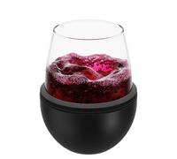 Asobu Stemless Wine Glass with Insulated Stainless Steel Sleeve Black