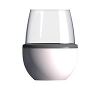 Stemless Wine Glass with Insulated Stainless Steel Sleeve 444ml White asobu White One Size