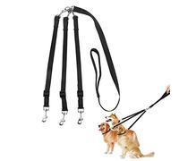 ASOCEA 3 Way Dog Lead No Tangle 360° Rotation Coupler for Multiple Dogs