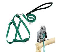 ASOCEA Adjustable Bird Harness and Leash for Yellow Naped Amazons Galah Cockatoos Small to Medium Breed Parrots Fits Birds Chest Between26-40cm /10.24-15.75inch