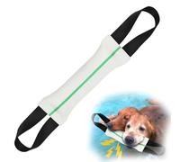 ASOCEA Dog Tug Toy,Bite Nylon Pillow Pull Toy with 2 Handles Interactive Squeaky Dog Toy Perfect for Tug of War for Medium to Large Dogs Fetch Training Equipment -White
