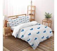 ASOERISMB Hearts Background Bedding Set 3D Digital Printing Gothic Architecture Duvet Cover Set 3 Pieces Microfiber Quilt Cover Suitable for Family,couple,children with Pillow Double(200x200cm)