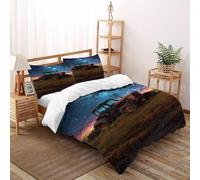 ASOERISMB Tractor Starry Sky Bedding Set 3D Design Sports Theme Car Duvet Cover Set Chic Breathable Comforter Cover Suitable for Family, Couple, Children with Pillow Double(200x200cm)