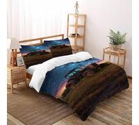 ASOERISMB Tractor Starry Sky Bedding Set Theme Bedspread Sports Theme Car Duvet Cover Set Microfiber Comforter Cover for Boys&Girls with Pillowcase Super King(260x220cm)