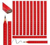 Asofelk 10PCS Carpenter Pencils, Heavy Duty Construction Pencil for Woodworking & Marking, Octagonal Hard Black Carpenters Pencil, HB Lead Marking Tool for Concrete & Stone, Professional Wood Pencil