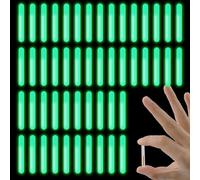 Asofelk 50PCS Small Fishing Float Light Sticks, Fluorescent Dark Glow Stick for Night Fishing, Yellow Fishing Float Light Stick for Bobbers Fish Glow, Fishing Glow Sticks Bulk for Party, Concert