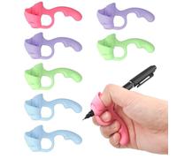 Asofelk 8PCS Bright Color Pencil Grips for Children, Triangle Pencil Grip for Toddler, Soft Finger Grips for Pencils Kid, Pen Grip for for Preschool 2-4 Year Learning to Write