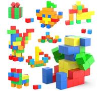 ASOK 66PCS Magnetic Blocks 1.18“ Large Building Cubes Toys with Sticker for Kid 3 4 5 6 7 8+ Years Old Boys Girls STEM Educational Math Manipulatives Sensory Toys