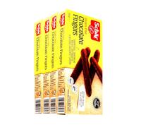 Asokobox Gluten Free Chocolate Fingers Bundle - with Schar Free from Gluten Chocolate Biscuit Fingers - 4 x 150g