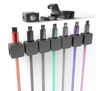 Asonen 10 Pack Magnetic Cable Clips, Cord Organizer Holder Self Adhesive Cable Management for Desk, Wall, Car, Office and Home