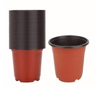 ASOPFYUM Plant Pots, 100 Seedling Pots, 10cm Plastic Flower Pot for Growing Flowers, Succulents, Plant Pots, Gardener Potted Small Flower Pots Outdoors, Pot Plant Container for Seedlings