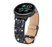ASOTC Bling Band Compatible with Google Pixel Watch/Pixel Watch 2 Bands, 3D Shiny Bling Glitter Leather Strap Bracelet For Google Pixel Watch Smartwatch Accessories (Black)