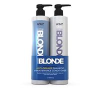 ASP Luxury Haircare System Blonde Anti - Orange Shampoo and Conditioner 1 litre Set
