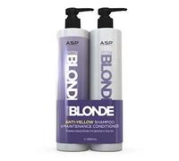ASP Luxury Haircare System Blonde Anti Yellow Shampoo and Conditioner 1 litre Set