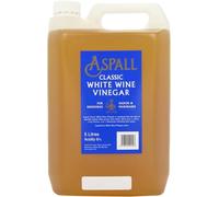 Aspall White Wine Vinegar 5 Litre - Natural Unpasteurised White Wine Vinegar, 6% Acidity, Classic Floral Flavour for Cooking, Sauces, Dressings & Marinades