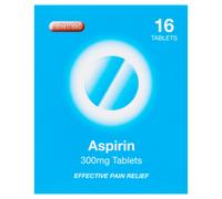 Aspar Aspirin Pain Relief Tablets 300mg - 16 Tablets