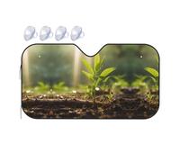 Asparagus Medium Car Windshield Sunshade - Quick Cooling in The car in Summer, Portable Storage Sunshade