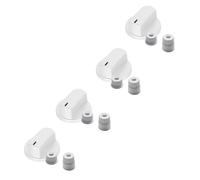 Aspares 4X Oven Cooker White Hob Flame Burner Hotplate Control Knobs to Fit Candy
