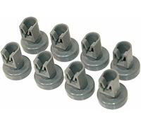 Aspares Dishwasher Upper Basket Wheels Compatible with Indesit 25mm (Set of 8 Pieces)