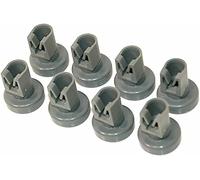 Aspares Dishwasher Upper Basket Wheels Compatible with Zanussi 25mm (Set of 8 Pieces)
