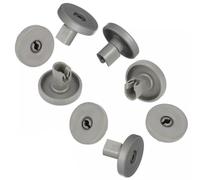 Aspares For Dishwasher Lower Basket Wheels Grey Suitable With Zanussi 50246875004 1530216017 (Pack Of 8)