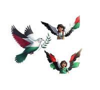 Aspcsmomt Palestine Stickers,Palestinian Flag Decals for Cars Trucks Bumper Windows Motorcycle Notebook Laptop Wall, Waterproof Vinyl 6" x 6" 3 PCS