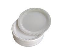Aspect 100 White Dinner Plate Set, Reusable & Washable, Heavy Duty Dinnerware, Microwave-Safe Crockery - Ideal for Birthday, Parties, Camping, Catering (9 inch Plates, White)