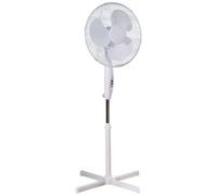 Aspect 16 Inch Pedestal Fan 3 Speed Settings Quiet Operation Oscillating Adjustable Height Cooling Fan Ideal for Home and Office (40 Watts - White)
