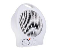 Aspect 2000W Fan Heater with 2 Heat Settings, Portable And Lightweight, Dual Heat & Cool Air Function, Upright Electric Heater With Variable Thermostat, Low Energy Usage, Ideal For Home & Office-White
