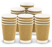 Aspect 50 Disposable Paper Cups for Coffee and Tea Double Insulated Takeaway Coffee Cups for Hot & Cold Beverages | Paper Coffee 230ml Cups for Party, Cafe, Office