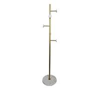 ASPECT Angelo Entryway Coat Stand With Marble Base,Gold/White