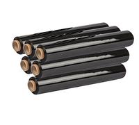 Aspect Black Pallet Wrap (400 mm x 250m) Heavy Duty Shrink Wrap Roll Cling Film, Tear Resistant, Waterproof Shrink Wrap Rolls, Moving Essentials for Homes and Industrial use (Pack of 6, Black)