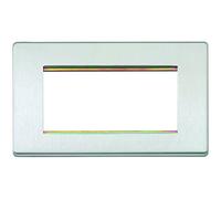 Aspect Brushed Stainless Steel Euro 4 Module Front Plate