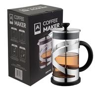 Aspect Cafetiere 8 Cup French Press Maker For Filter Coffee, 600ml Coffee Makers For Ground Coffee, Coffee Brewer with Superior Filtration, Heat Resistant Caffettiera - Silver