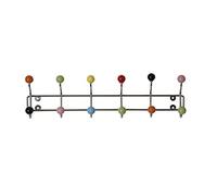 ASPECT Deluxe Wall-Mounted Coat Hanger-12 Hooks, Chrome/Multi, 55x6x12cm, CR03MULTI