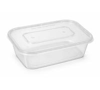 Aspect Food Containers, 250 x 500ml Plastic Food Containers With Lids, Heavy Duty, Airtight, BPA Free, Reusable, Microwave & Freezer Safe,Takeaway Meal Prep Containers For Hot & Cold Food