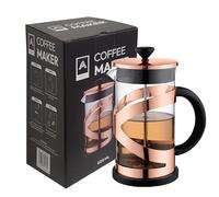 Aspect Cafetiere 8 Cup French Press Maker For Filter Coffee, 600ml Coffee Makers For Ground Coffee, Coffee Brewer with Superior Filtration, Heat Resistant Caffettiera - Copper