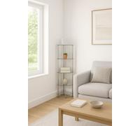 Aspect Furniture 5-Tier Clear Glass Corner Rack-Polo 5Tier Display Glass Unit/bathroom Rack